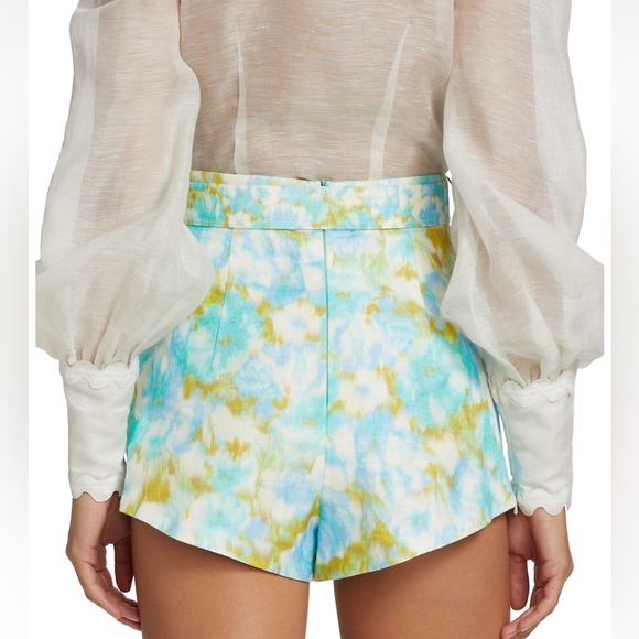 Zimmerman High tide belted ikat linen shorts green - Picture 4 of 7